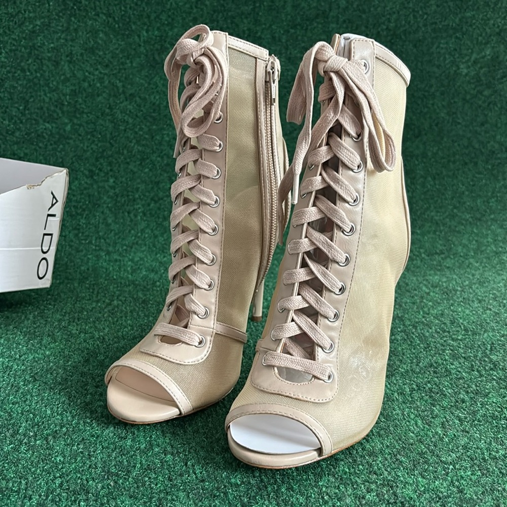 Aldo Coralie Peep Toe Booties